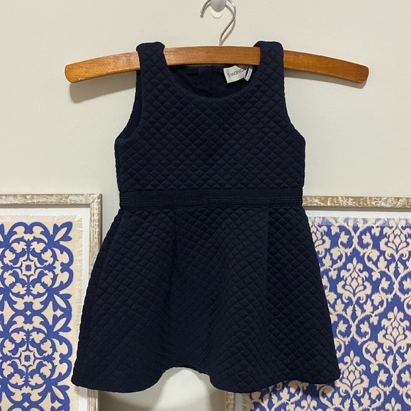 Moncler, Quilted navy dress, with exposed golden zipper. Great for gift! - Picture 4 of 4